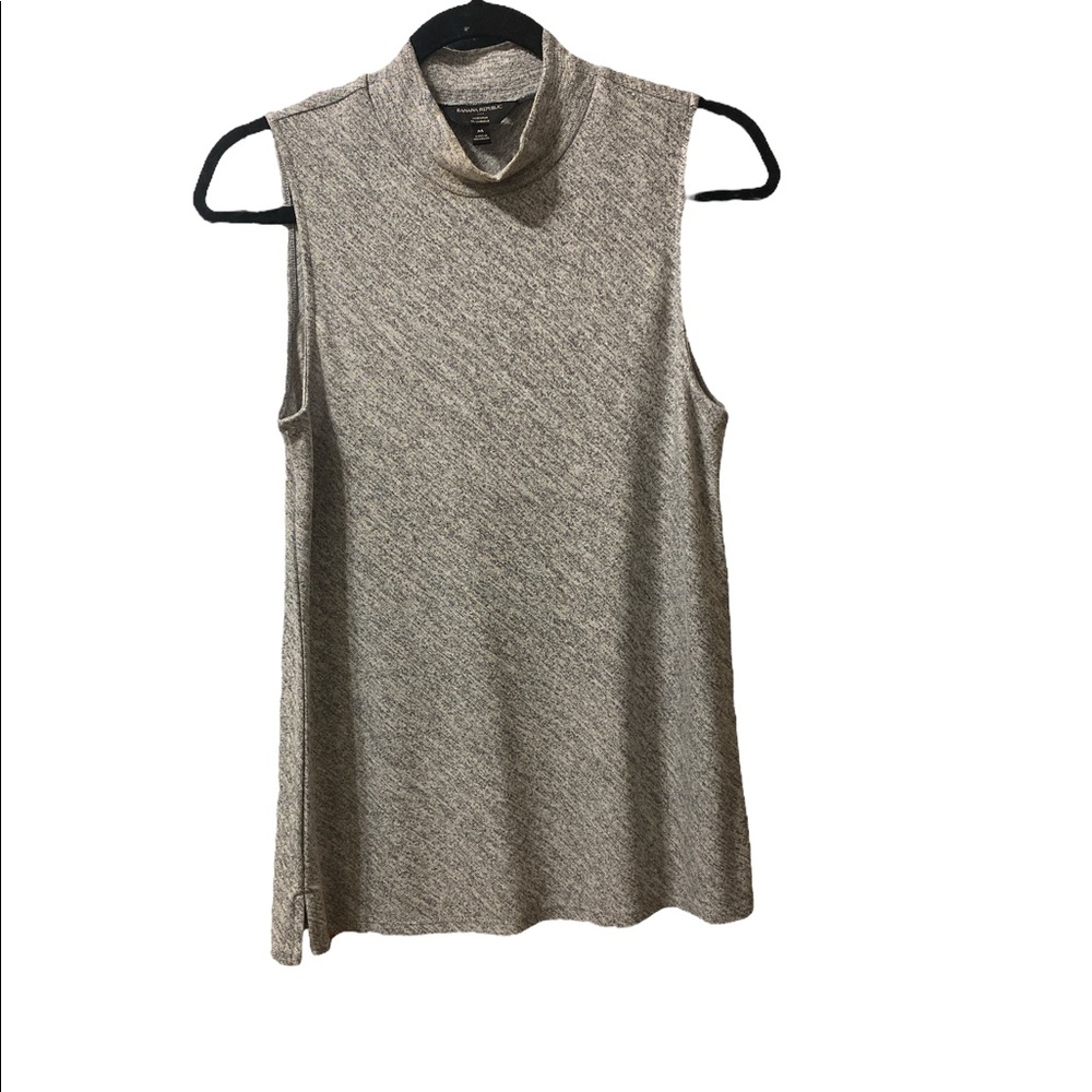 COPY - Heather Grey Banana Republic Mock Neck Blouse
